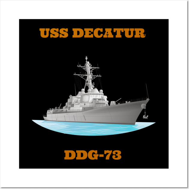 Decatur DDG-73 Destroyer Ship Wall Art by woormle
